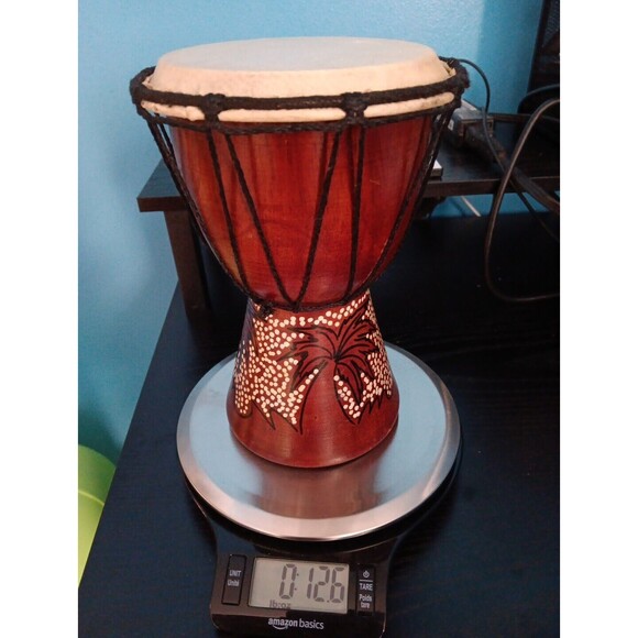 Indonesian Handmade Mini Wood Drum Pre-owned - Picture 10 of 10